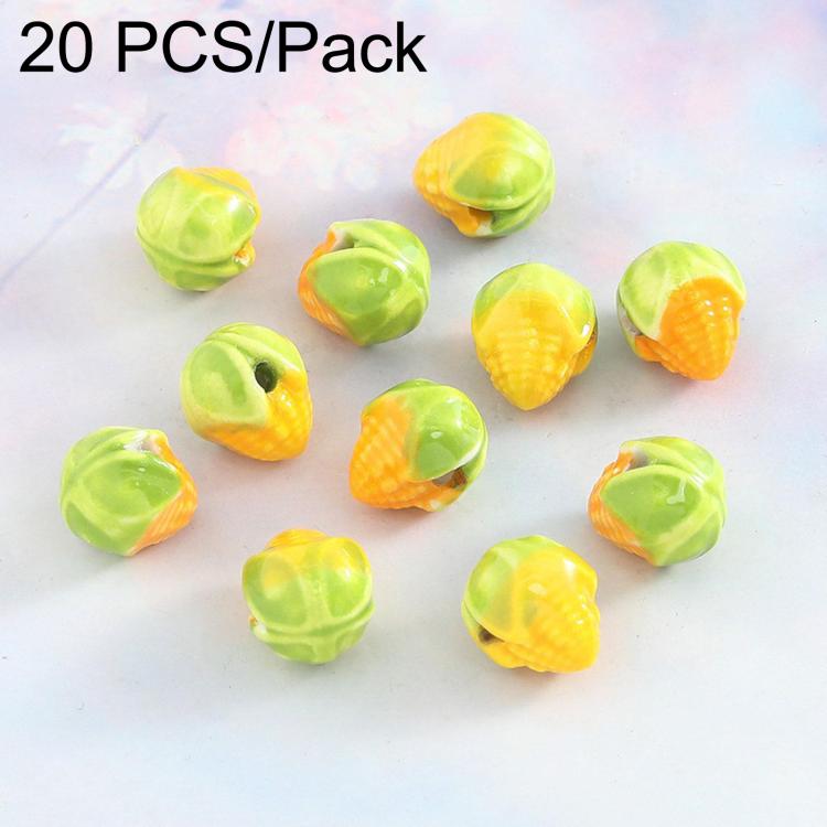 20 PCS/Pack Cute Corn Ceramic DIY Beaded Bracelet Accessories