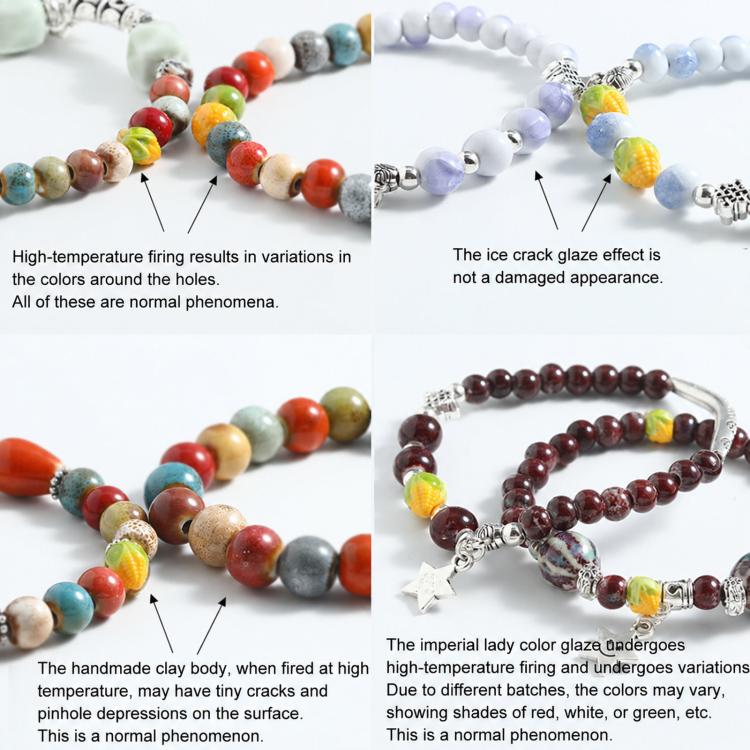 20 PCS/Pack Cute Corn Ceramic DIY Beaded Bracelet Accessories