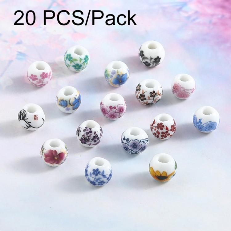 20 PCS/Pack Blue and White Porcelain Beads DIY Craft Material