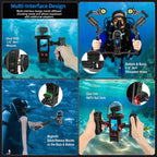 For DJI Osmo Pocket 3 Aluminium Waterproof Housing Case 80M Deep Diving Shell