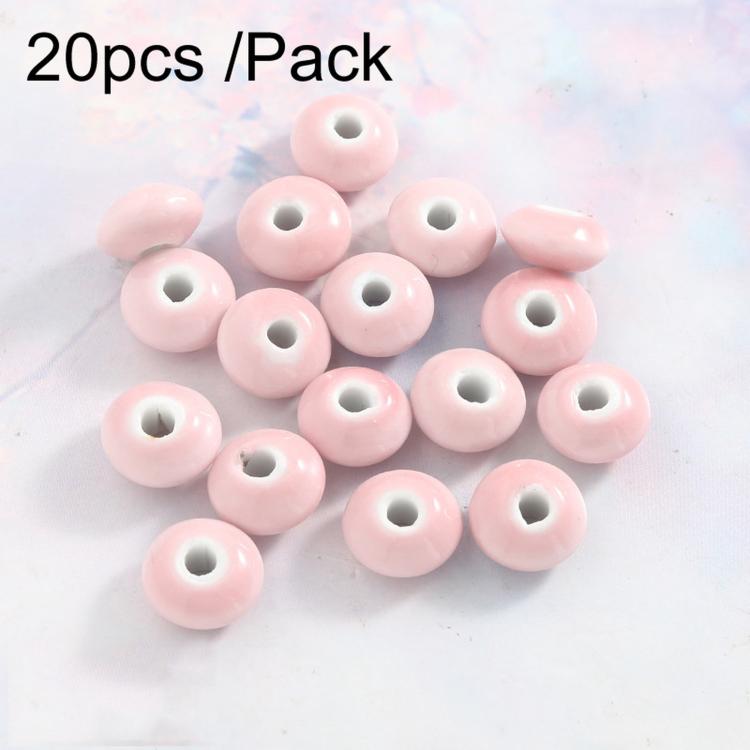 20 PCS/Pack DIY Ceramic Beaded Bracelet Materials and Homemade Jewelry Accessories — Medium Heart