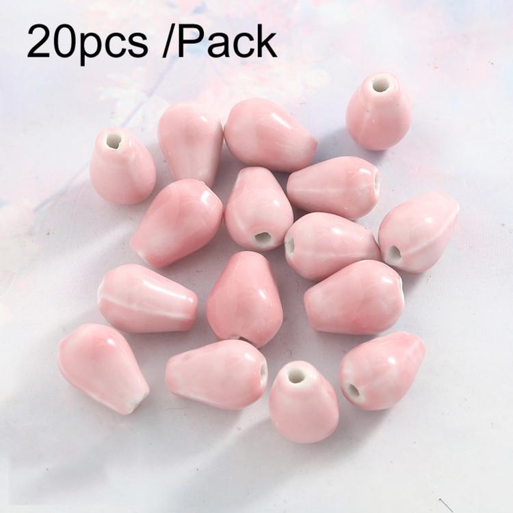 20 PCS/Pack DIY Ceramic Beaded Bracelet Materials and Homemade Jewelry Accessories — Small Rose Ball