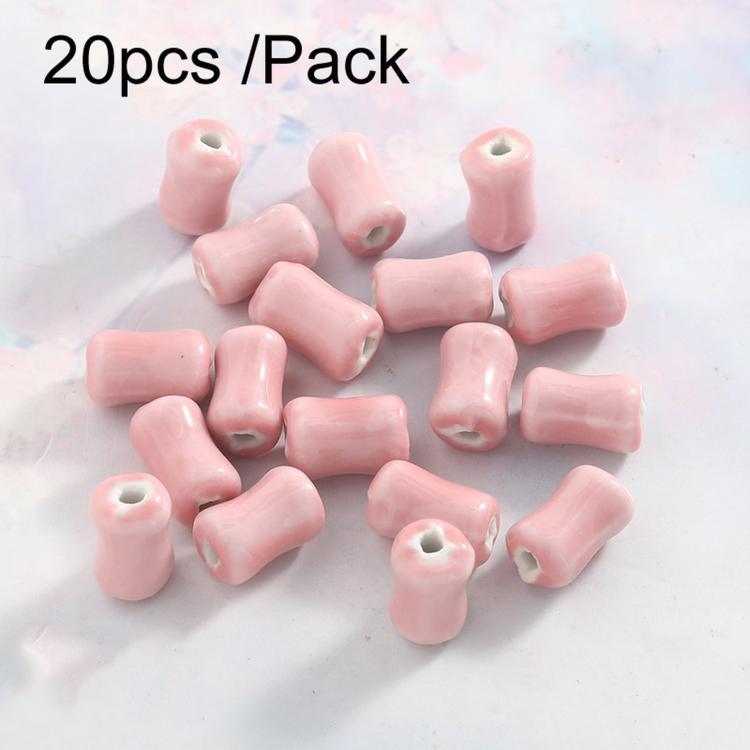 20 PCS/Pack DIY Ceramic Beaded Bracelet Materials and Homemade Jewelry Accessories — Flat Rose Slice