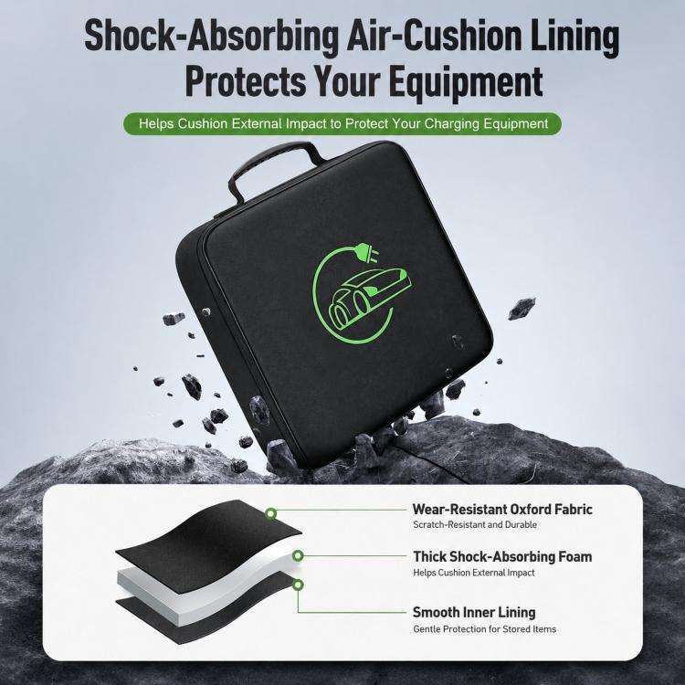 BUBM EV Cable Bag Portable Charger Storage Case Waterproof Organizer For EV Charging Equipment — view 5