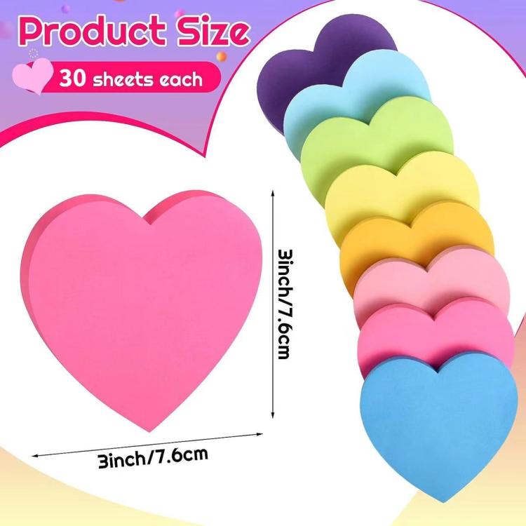 Shaped Sticky Notes Bulk Colorful Cute Self-Stick Memo Pads Bright Adhesive Notes — view 15