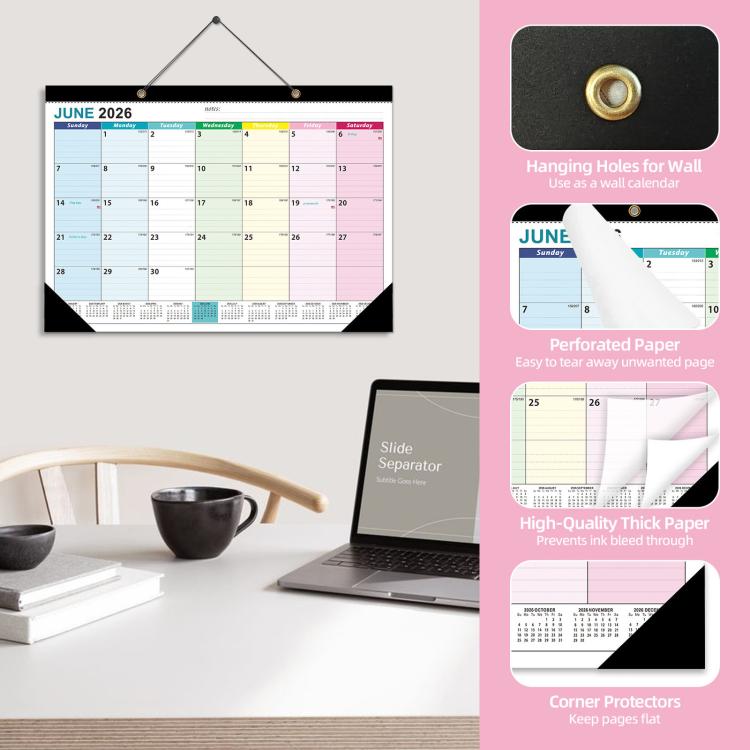 18 Months Jan 2027 - Jun 2028 Desk Calendar 17inch x 12inch Large Monthly Wall Calendar — view 10