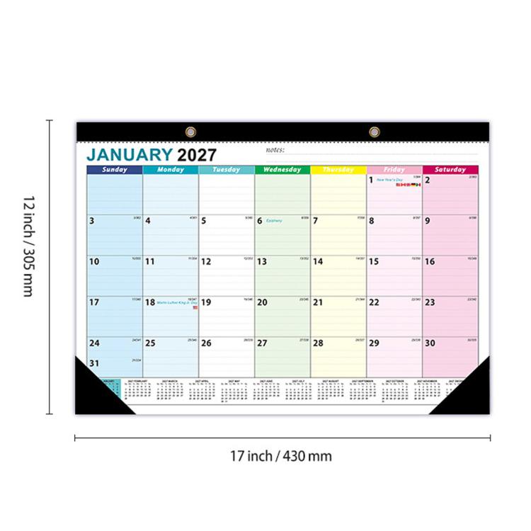 18 Months Jan 2027 - Jun 2028 Desk Calendar 17inch x 12inch Large Monthly Wall Calendar — view 12
