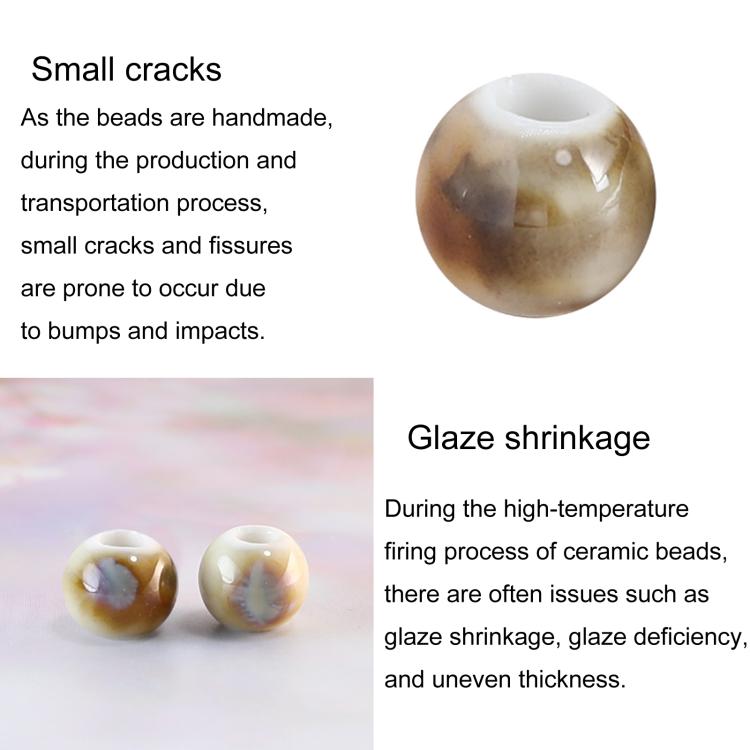 20 PCS/Pack DIY Round Kiln-fired Ceramic Beads for Bracelets — view 6