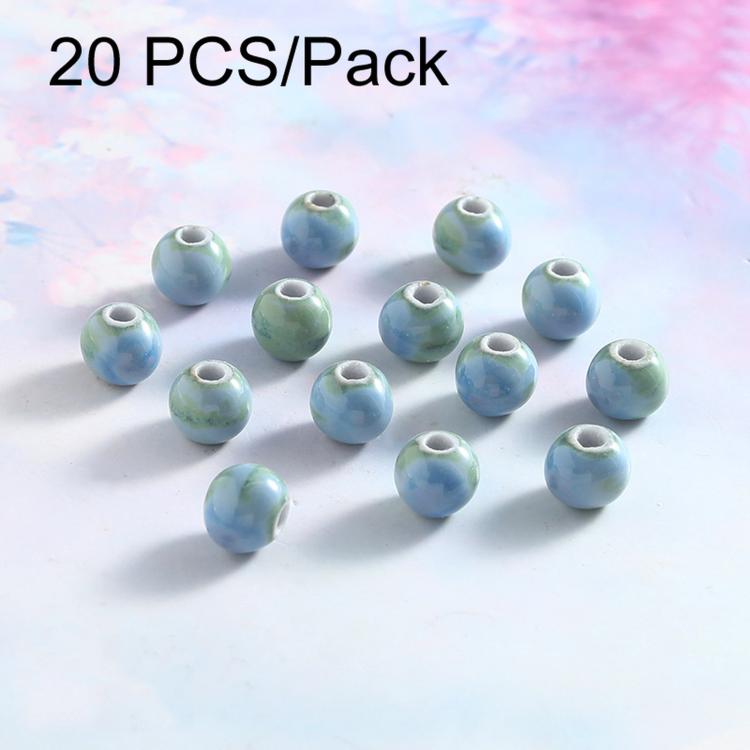 20 PCS/Pack High-Temperature Ceramic Beads DIY Necklace Bracelet Material — 6mm Round Beads