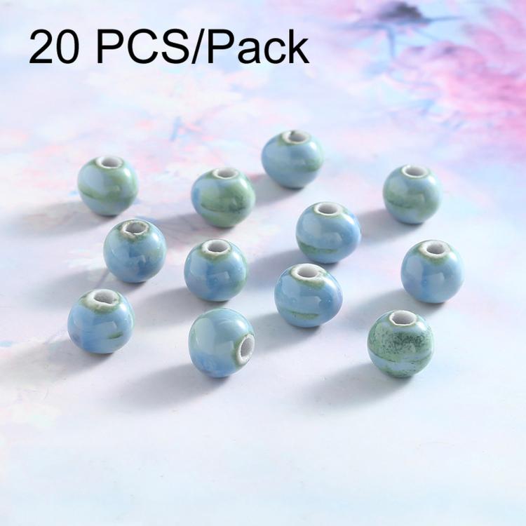 20 PCS/Pack High-Temperature Ceramic Beads DIY Necklace Bracelet Material — 8mm Round Beads