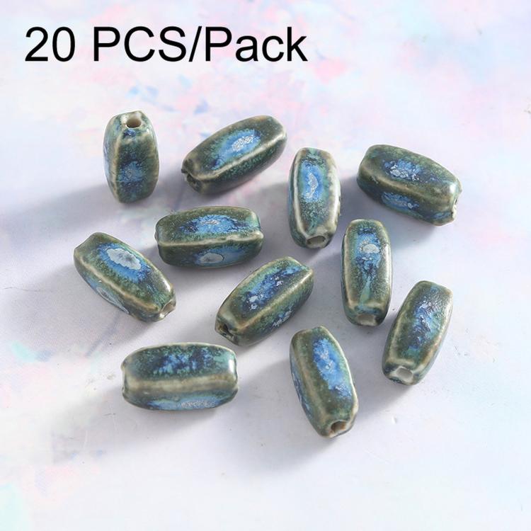 20 PCS/Pack High-Temperature Ceramic Beads DIY Necklace Bracelet Material — 8mm Square
