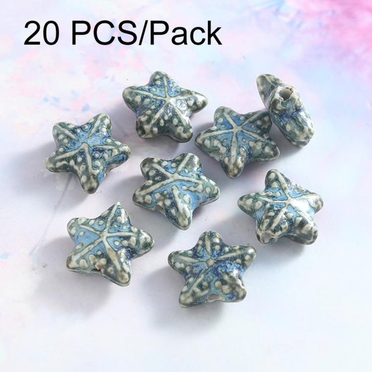 20 PCS/Pack High-Temperature Ceramic Beads DIY Necklace Bracelet Material — Small Seashell (Steel Film)