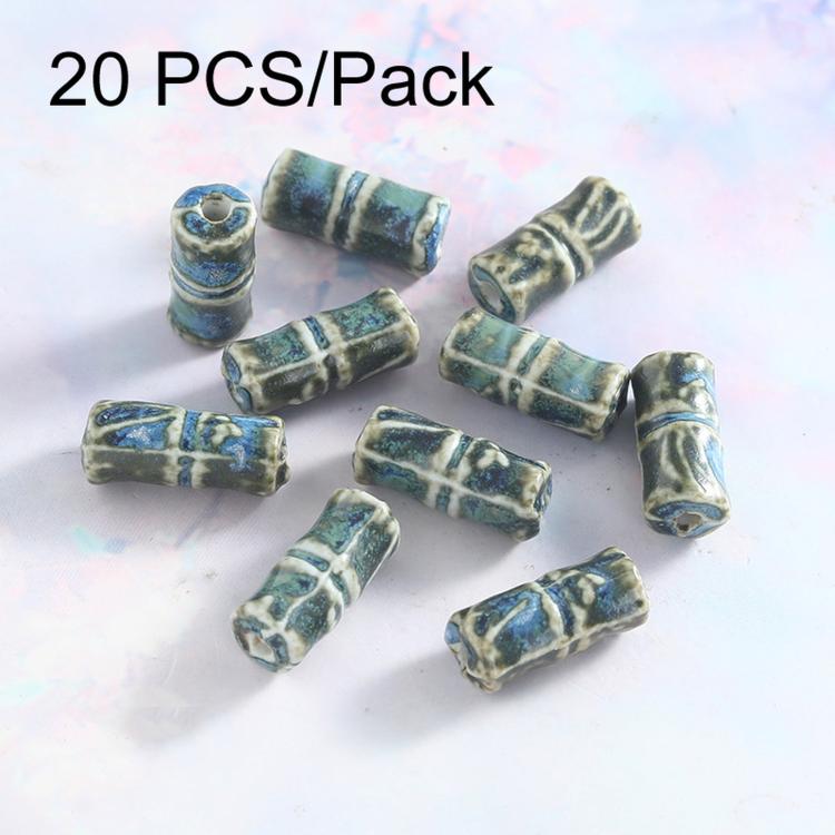 20 PCS/Pack High-Temperature Ceramic Beads DIY Necklace Bracelet Material — Small Four-sided