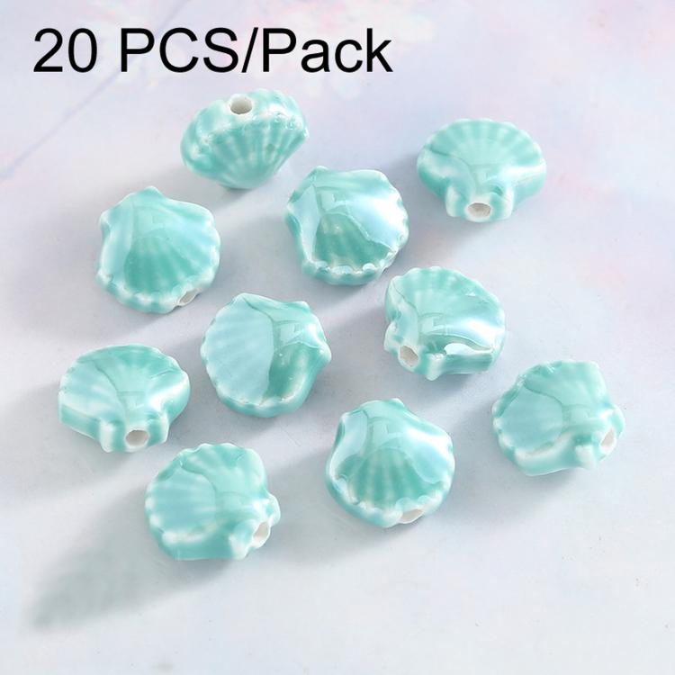 20 PCS/Pack Shells Ceramic Beads for DIY Jewelry Making — Glossy Skin Tone