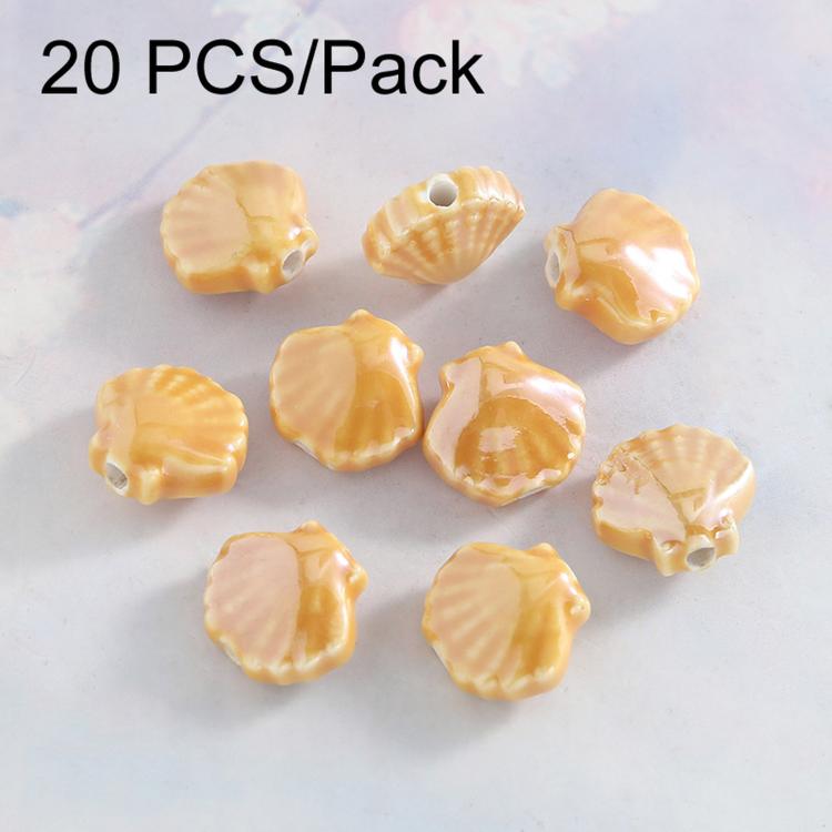 20 PCS/Pack Shells Ceramic Beads for DIY Jewelry Making — Indigo