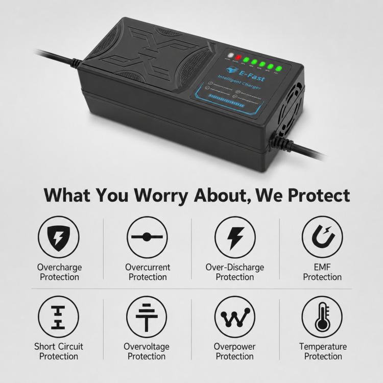 60V 20AH 7-LED Electric Vehicle Lithium Battery Charger
