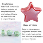 20 PCS/Pack Macaron Electroplated Star Ceramic Beads DIY Jewelry Accessories