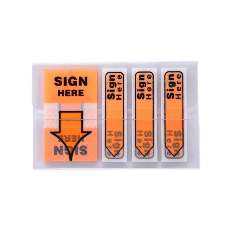 100 Sheets/Pack Sign Here Page Flags Fluorescent Arrow Index Tabs For Contracts — Deep Green