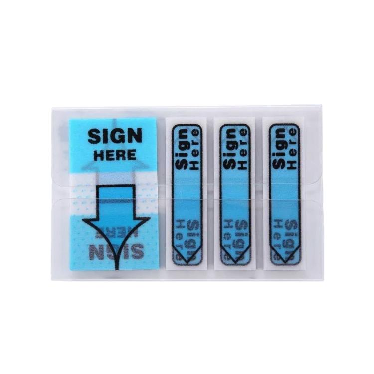 100 Sheets/Pack Sign Here Page Flags Fluorescent Arrow Index Tabs For Contracts — Green
