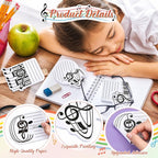 Music Theme Sticky Notes Set Novelty Musical Notes Treble Clef Memo Pads — view 4