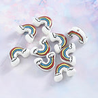 20 PCS/Pack Rainbow Double-Sided Ceramic Hand-Painted DIY Bracelet Jewelry — view 3