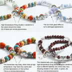 20 PCS/Pack Rainbow Double-Sided Ceramic Hand-Painted DIY Bracelet Jewelry — view 5
