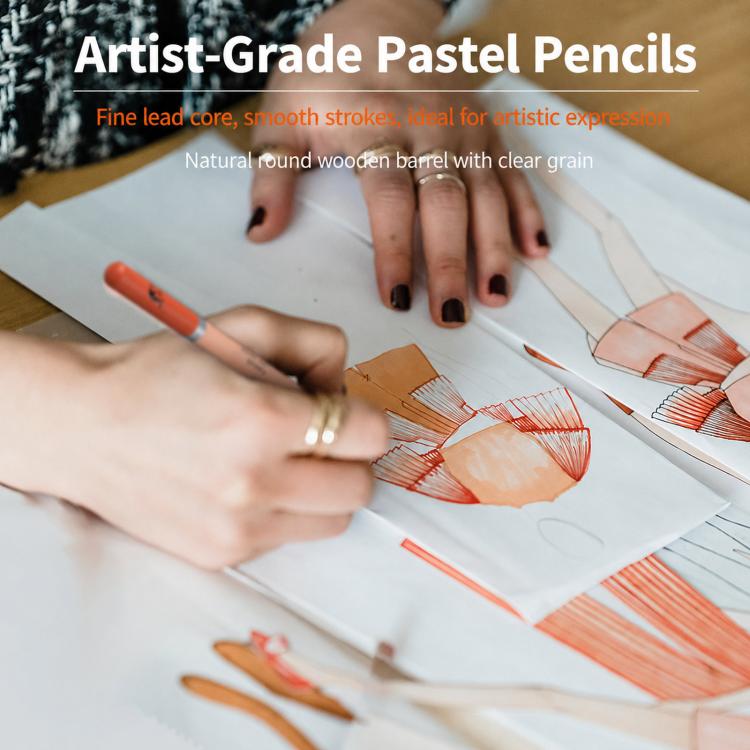 Charcoal Pencils Set Natural Wood Pastel Drawing Pencils — view 6