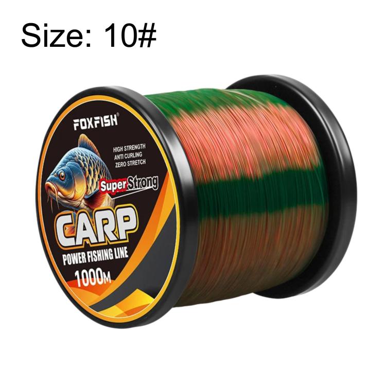 FOXFISH 1000m Color Changing Nylon Fishing Line Wear Resistant Soft Invisible & High Tensile Strength — 9.0#