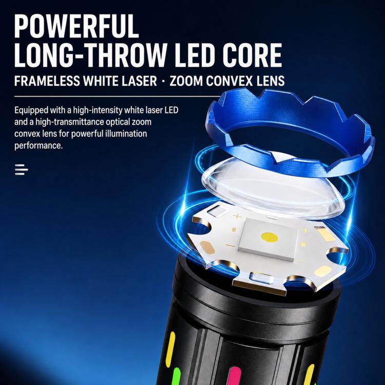 PM60 Long-Range Zoomable High Power Flashlight Outdoor Led Camping Torch — view 8