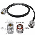 LMR200 Coaxial Cable N Male To N Female 50 Ohm Low Loss Antenna Extension Wire — 20m