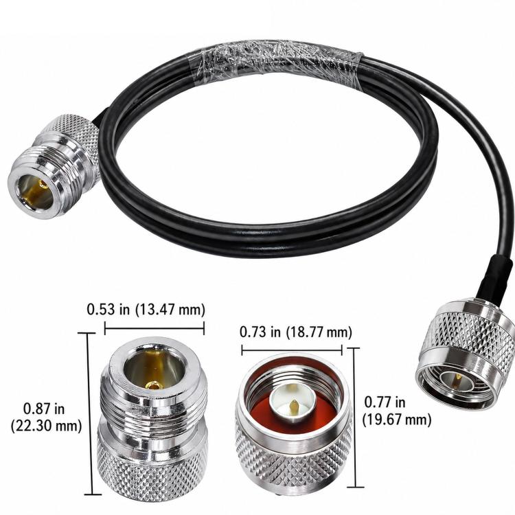 LMR200 Coaxial Cable N Male To N Female 50 Ohm Low Loss Antenna Extension Wire — 20m