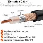 LMR200 Coaxial Cable N Male To N Female 50 Ohm Low Loss Antenna Extension Wire — view 8