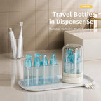 ETRAVEL 4-in-1 Travel Bottle Set Toiletry Dispenser Kit with 2 Lotion Pumps & 2 Fine Mist Sprays — view 7