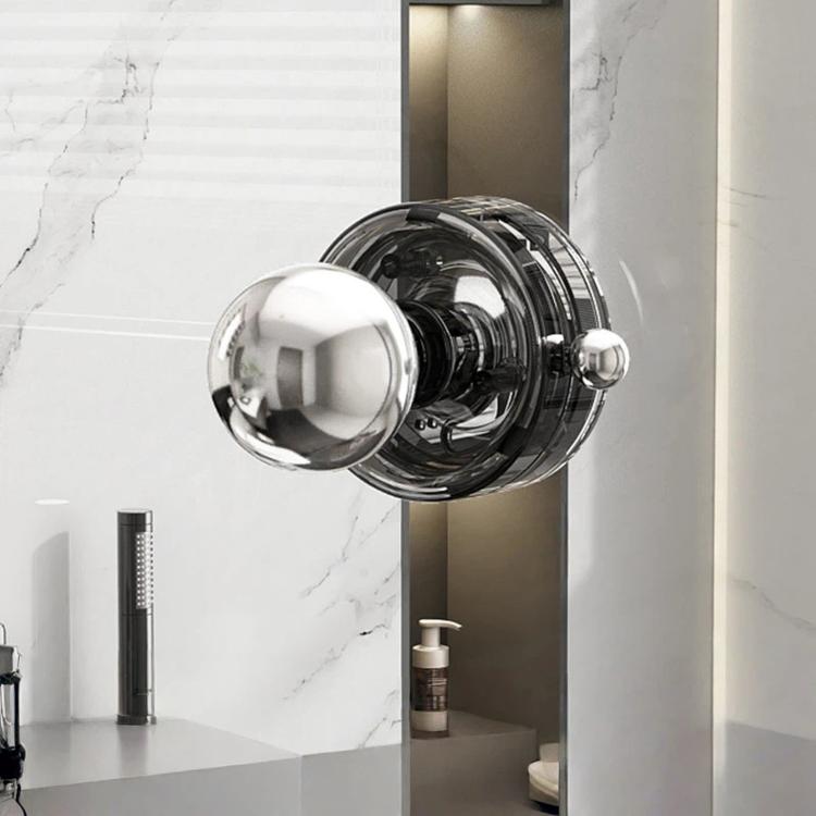 Vacuum Suction Cup Door Handle Drill-Free Removable Glass Door Pull Knob Slide Door Handle Bar — Small Clear
