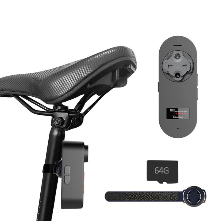 Bike Tail Light Camera With Smart Brake Sensor IPX6 Waterproof Bicycle Dash Cam — Seatpost Mount+32G