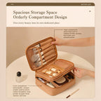 Travel Makeup Bag Cosmetic Bag Organizer with Adjustable Dividers & Brush Holder Slots — view 9