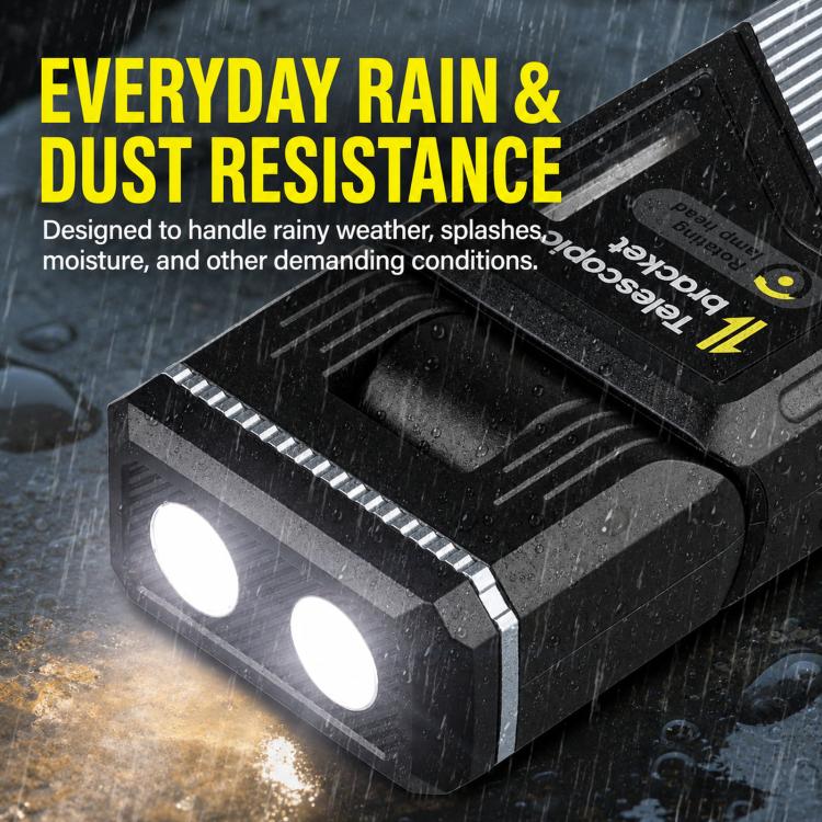 Telescopic Rotatable LED Magnetic Work Light Multifunctional Flashlight For Camping And Maintenance — view 11