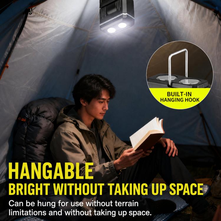 Telescopic Rotatable LED Magnetic Work Light Multifunctional Flashlight For Camping And Maintenance — view 3