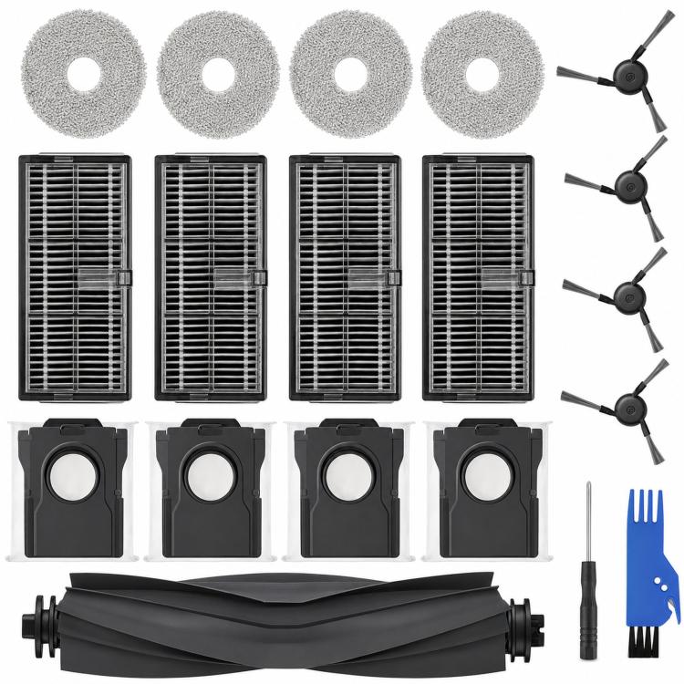 Replacement Accessories Kit For Dreame X40 Pro / X40 Ultra / L40 Ultra / S30 Pro Ultra Robot Vacuum Cleaners — 18 In 1