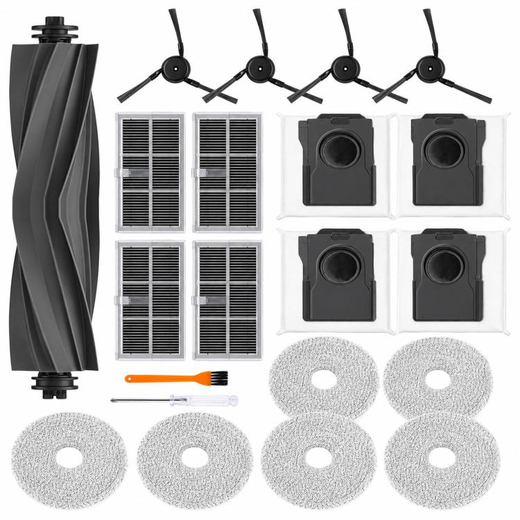 Replacement Accessories Kit For Dreame X40 Pro / X40 Ultra / L40 Ultra / S30 Pro Ultra Robot Vacuum Cleaners — 19 In 1
