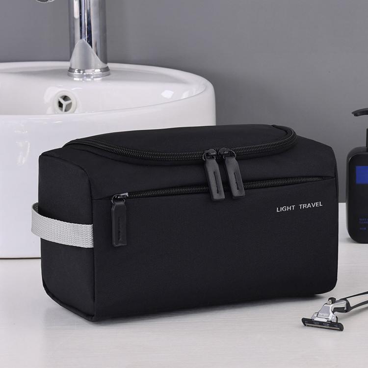 Water-Resistant Mens Toiletry Bag Lightweight Portable Dopp Travel Organizer Pouch — Large Black