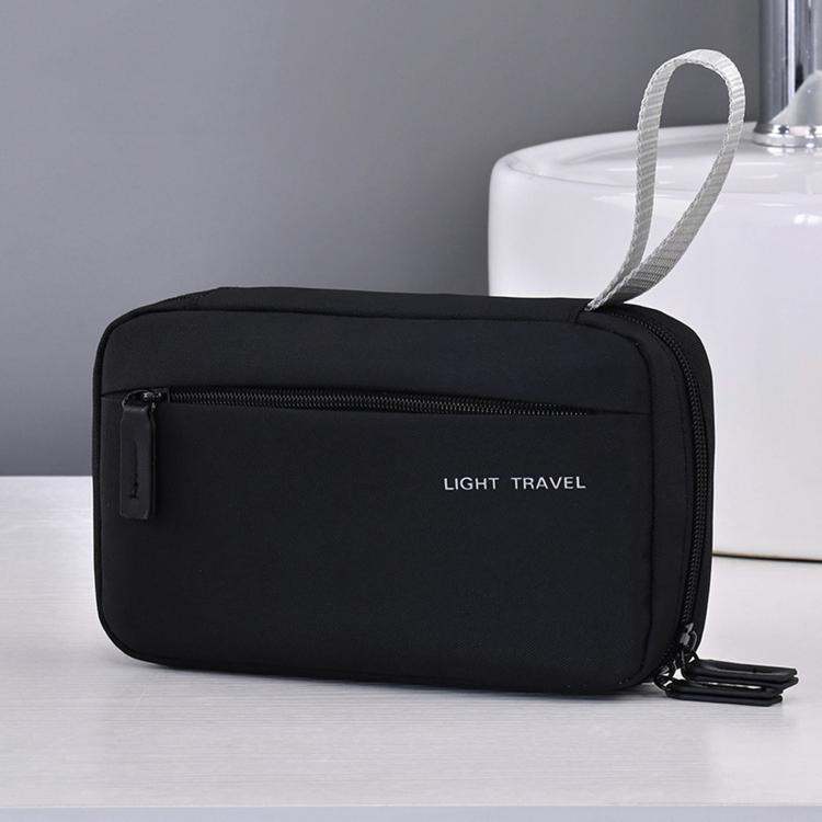 Water-Resistant Mens Toiletry Bag Lightweight Portable Dopp Travel Organizer Pouch — Medium Black