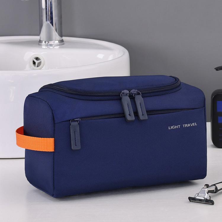 Water-Resistant Mens Toiletry Bag Lightweight Portable Dopp Travel Organizer Pouch — Large Navy Blue