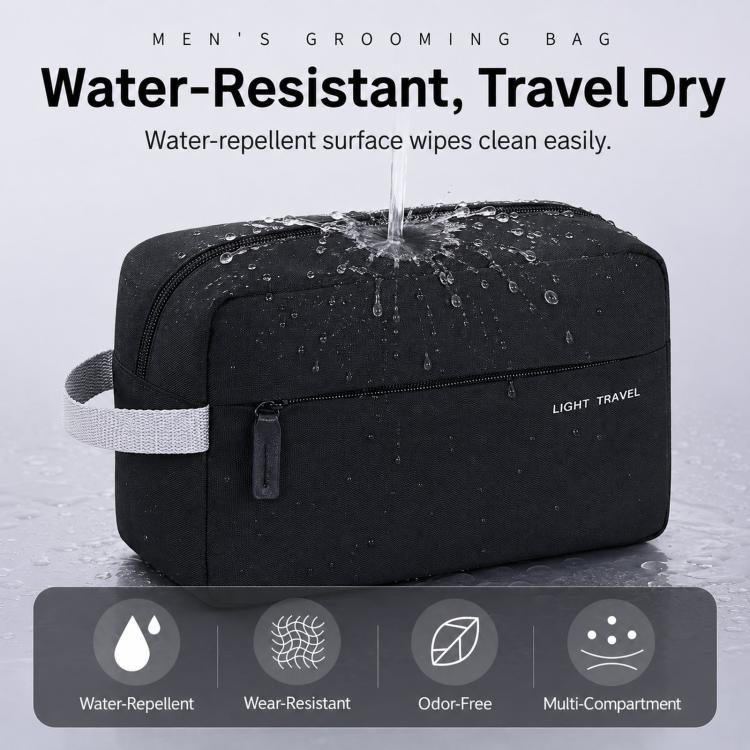 Water-Resistant Mens Toiletry Bag Lightweight Portable Dopp Travel Organizer Pouch — view 10