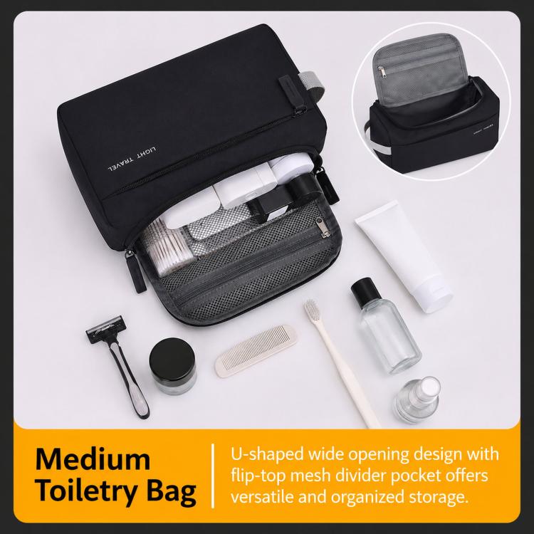 Water-Resistant Mens Toiletry Bag Lightweight Portable Dopp Travel Organizer Pouch — view 12