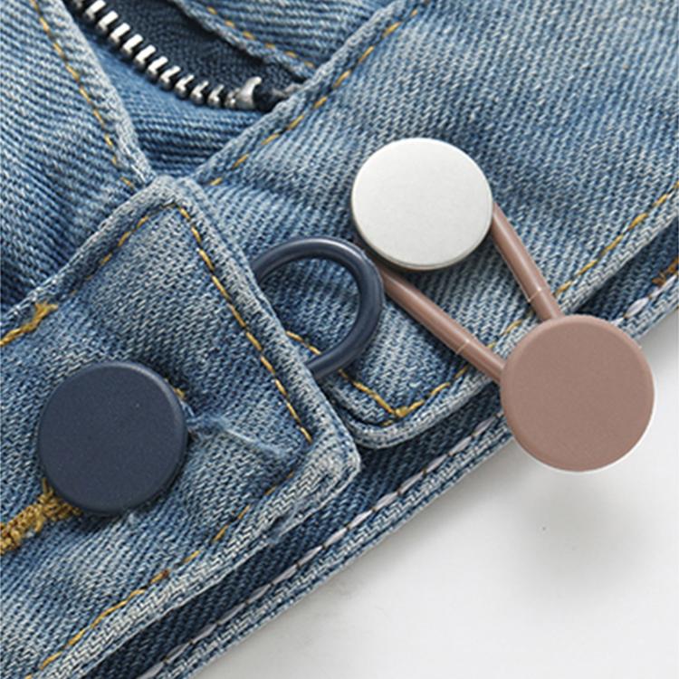 2 PCS/Pack Flexible Silicone Pant Waist Extender Buttons No-Sew Elastic Button Expanders — view 21