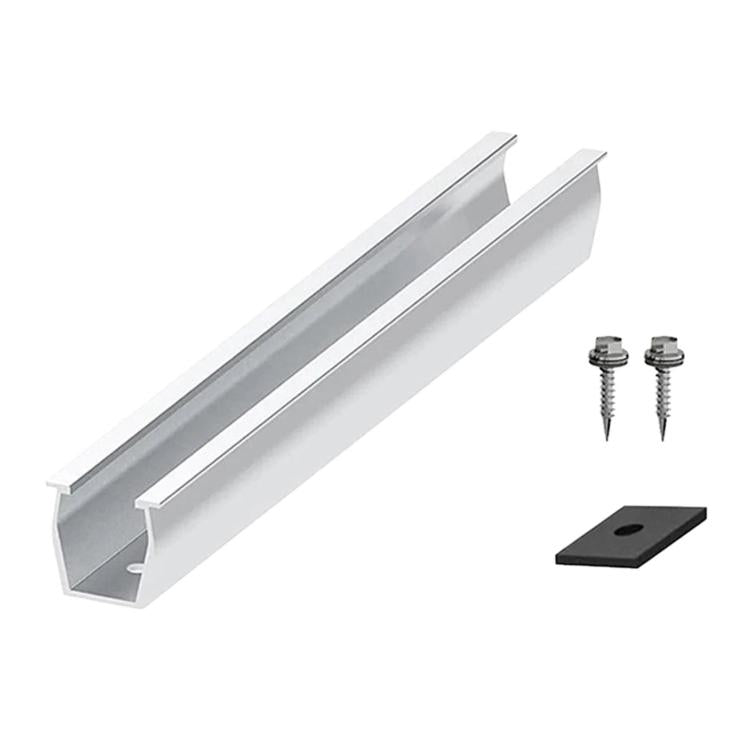 Aluminum U-Shaped Rail For Solar PV Mounting Bracket