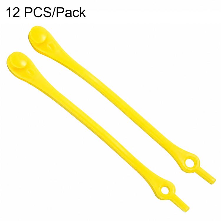 12 PCS/Pack No Tie Silicone Elastic Shoelaces For Sneakers Stretch Lazy Shoe Laces — Pink