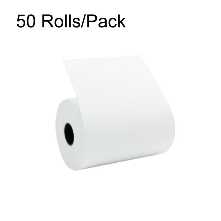 Rubber Core Thermal Paper Take-Out Kitchen Printing Receipt Paper — 100 Rolls/Pack 80x50mm