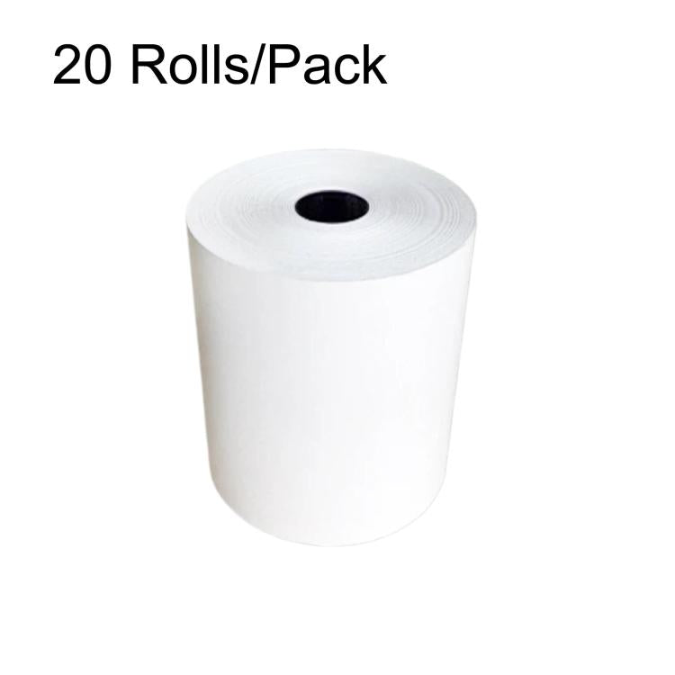 Rubber Core Thermal Paper Take-Out Kitchen Printing Receipt Paper — 50 Rolls/Pack 80x80mm